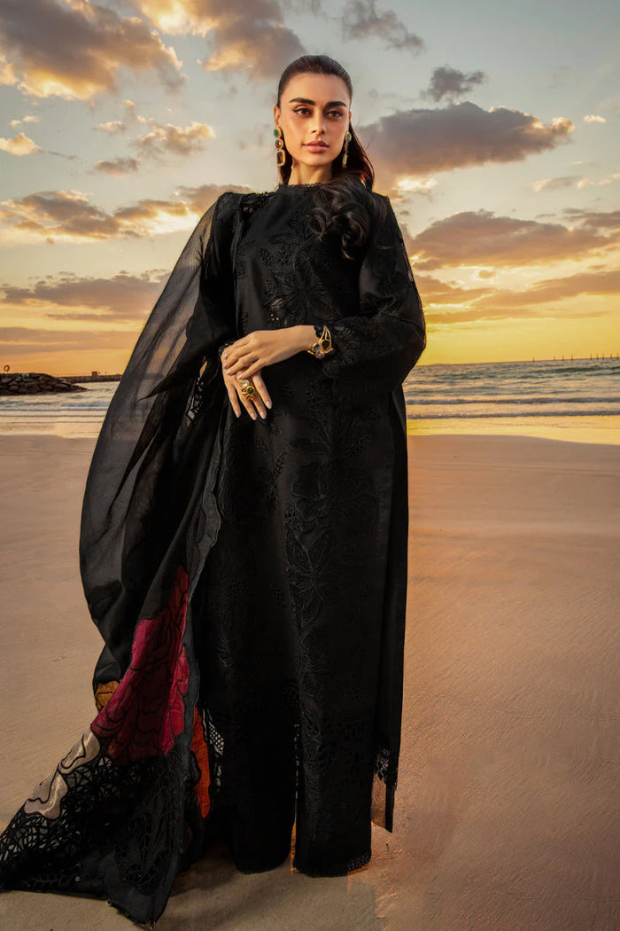 RANG RASIYA-3PC LAWN EMBROIDERED SHIRT WITH ORGANZA EMBROIDERED DUAPATTA AND TROUSER-ADR-3718