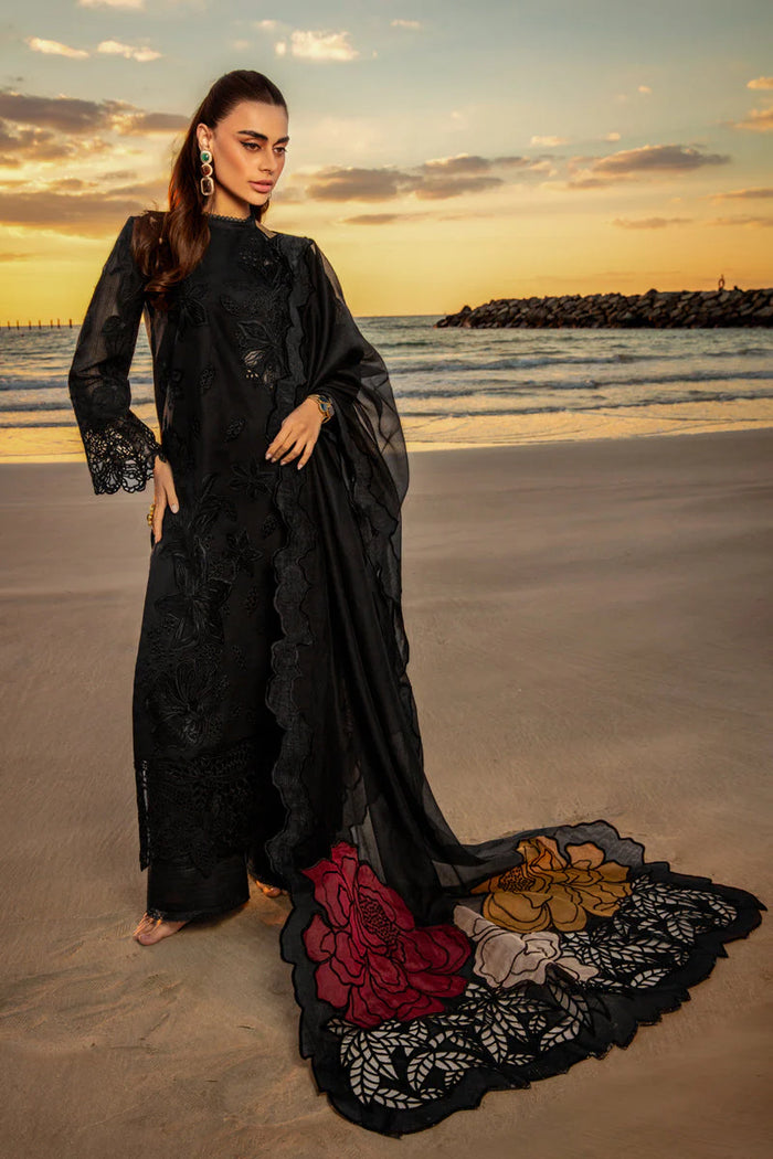 RANG RASIYA-3PC LAWN EMBROIDERED SHIRT WITH ORGANZA EMBROIDERED DUAPATTA AND TROUSER-ADR-3718