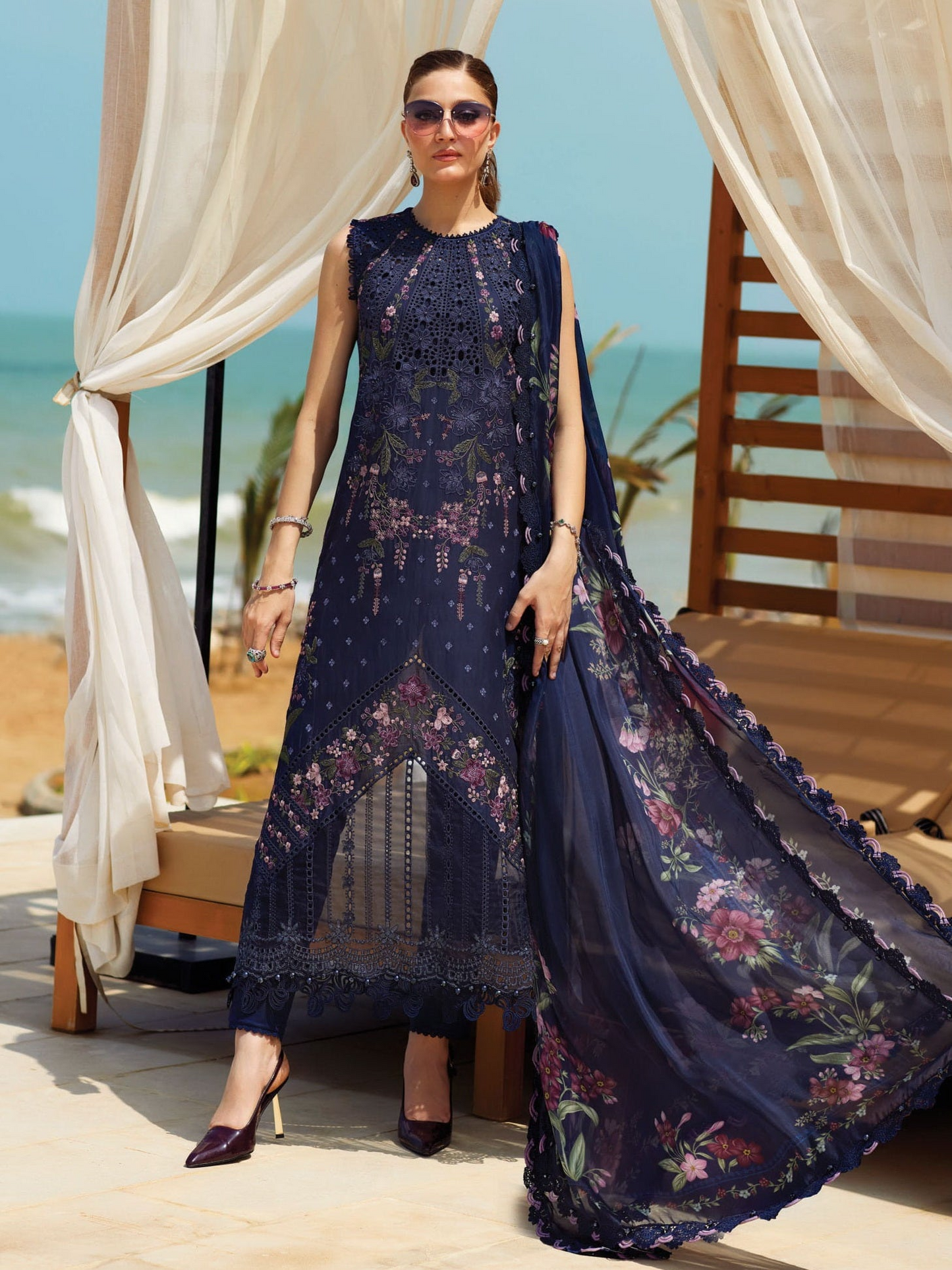 Maria.B Embroidered Lawn Unstitched 3Pc Suit EL-25-10