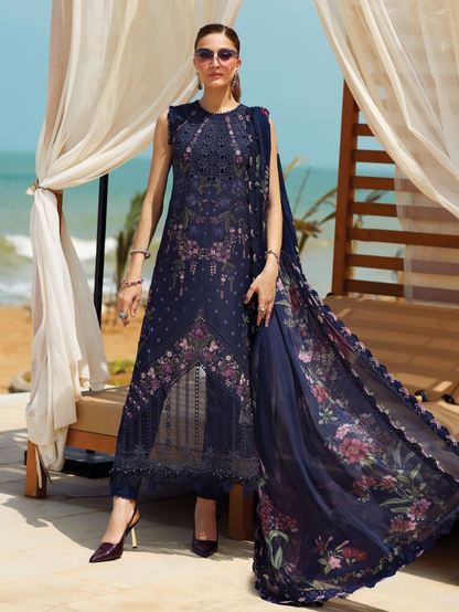 Maria.B Embroidered Lawn Unstitched 3Pc Suit EL-25-10
