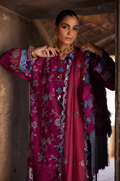 ELAN Embroidered Luxury Lawn Unstitched 3Pc Suit EL25-10B OPHELIA