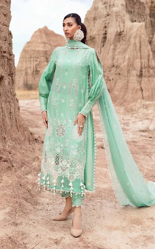 Embroidered Lawn Fabric (3Pcs) | LF-808