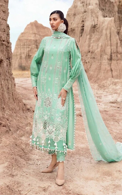 Embroidered Lawn Fabric (3Pcs) | LF-808