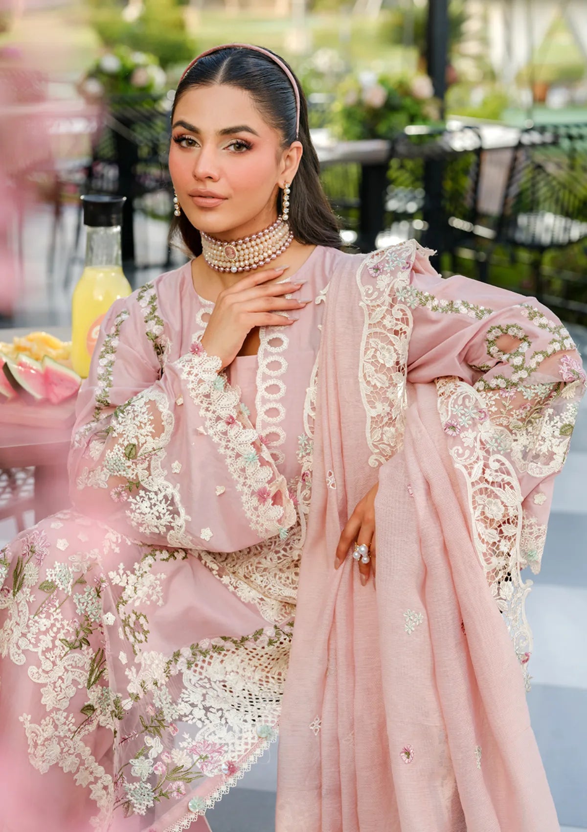 Elaf Luxury Lawn'25 Vol-2 ELH-3B OH MY ROSE