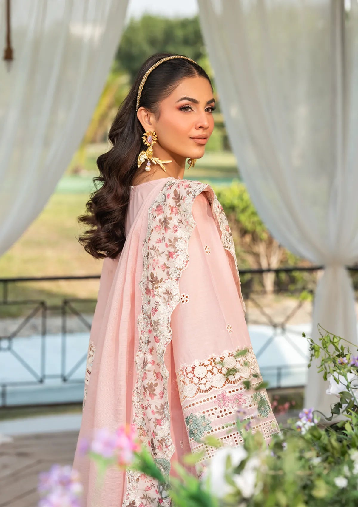 Elaf Luxury Lawn'25 Vol-2 ELH-3B OH MY ROSE