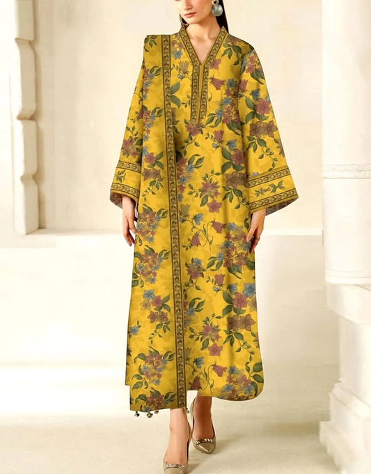 Baroque Lawn Embroidered & Printed 3 Piece Dress - J2128