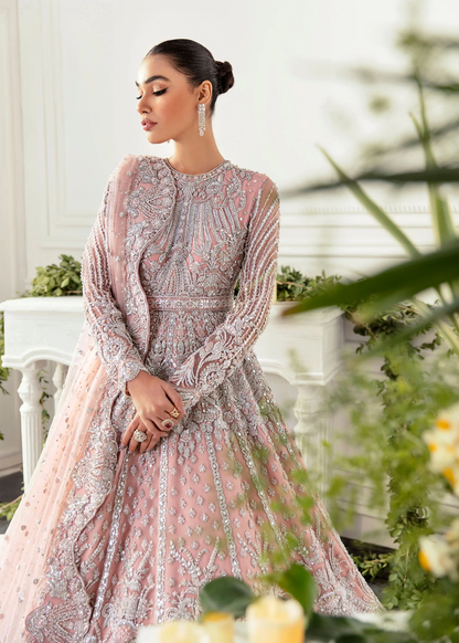 AKBAR ASLAM HYACINTH BRIDAL NET MAXI