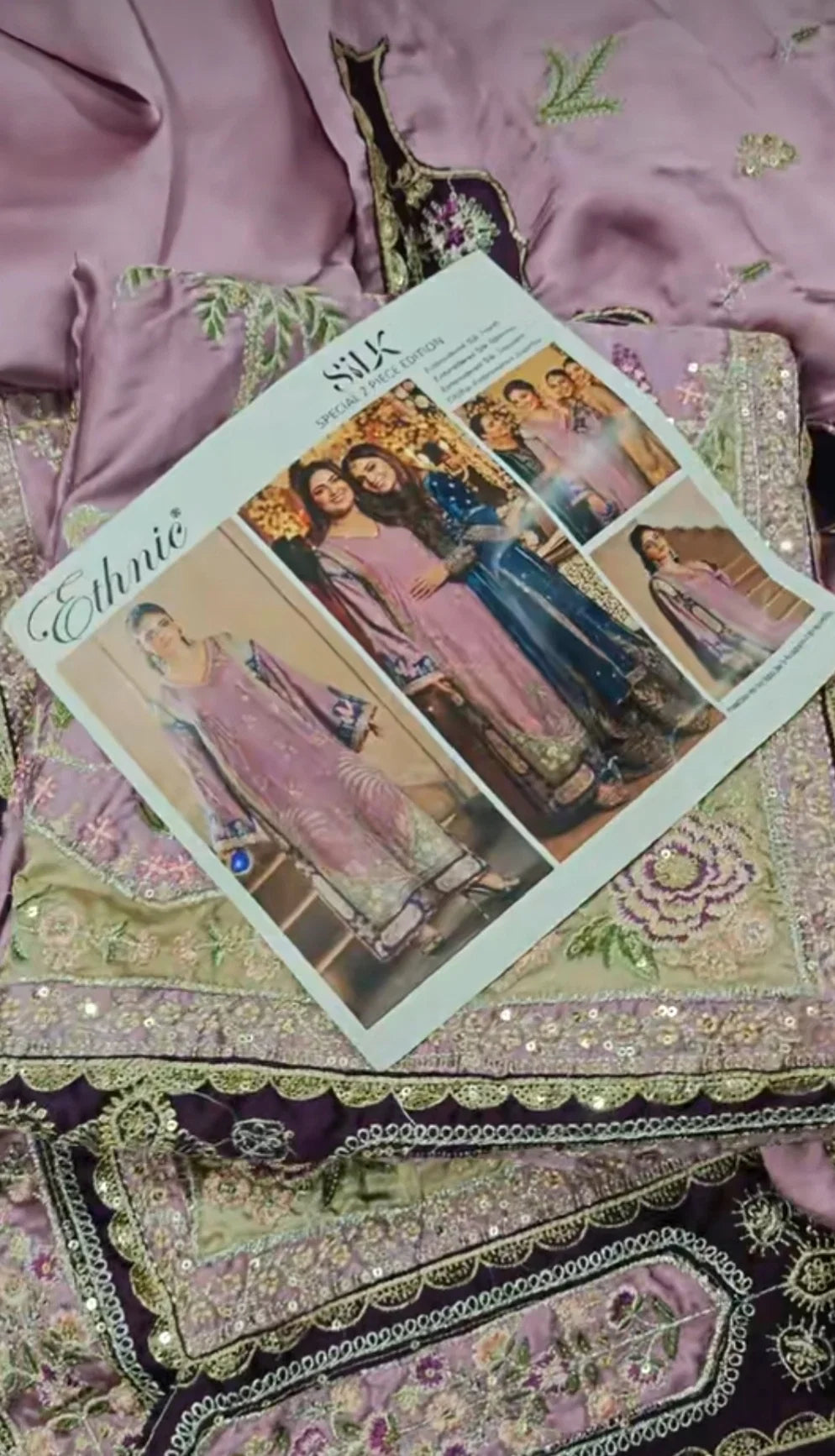 Ethnic 2pc pink Shakira silk Unstitched