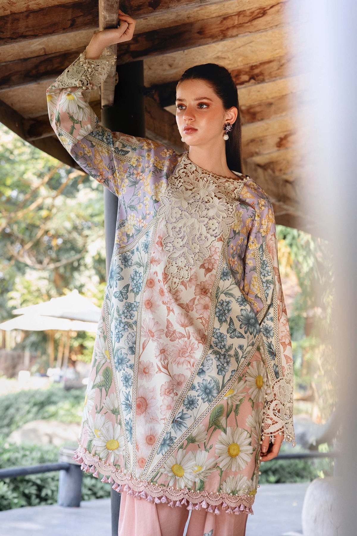 Maria B Lawn Embroidered & Printed 3 Piece Dress - J2394