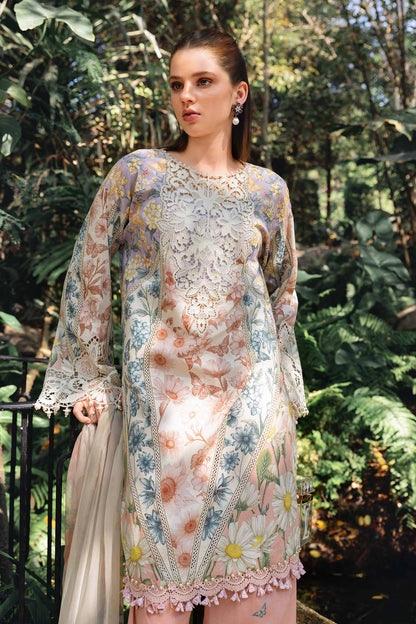 Maria B Lawn Embroidered & Printed 3 Piece Dress - J2394