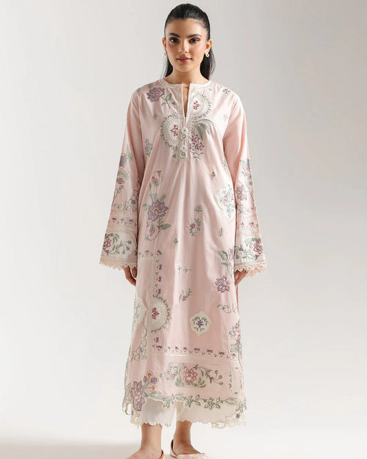 Ethnic Embroidered Lawn 3Pc Unstitched Suit Rose Bloom