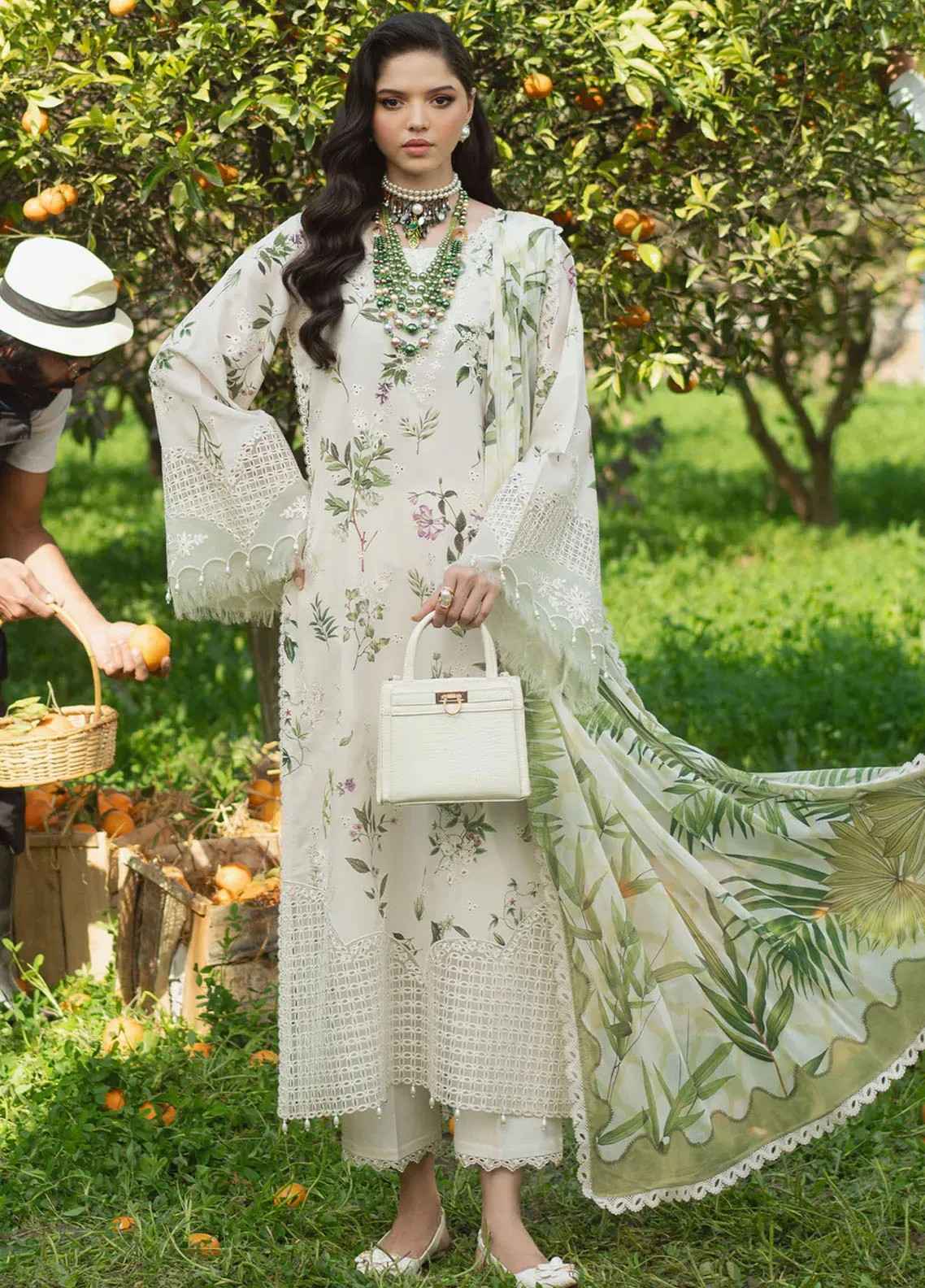 Sardinia White Digital printed Lawn Collection