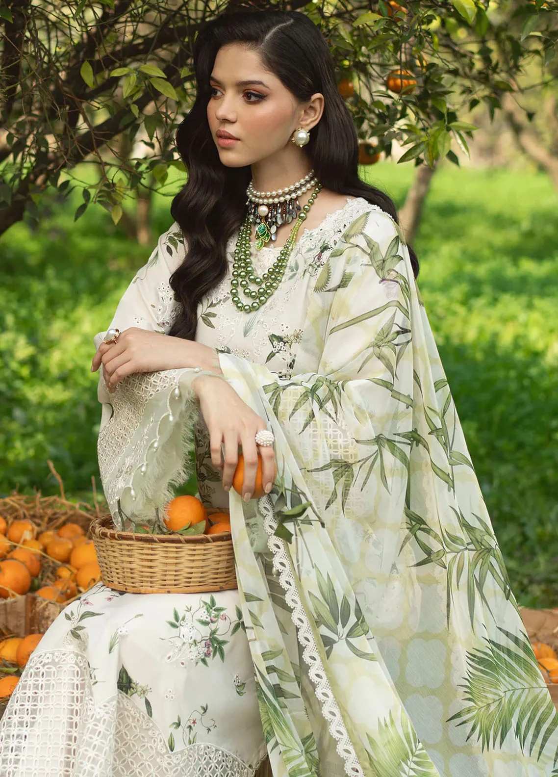 Sardinia White Digital printed Lawn Collection