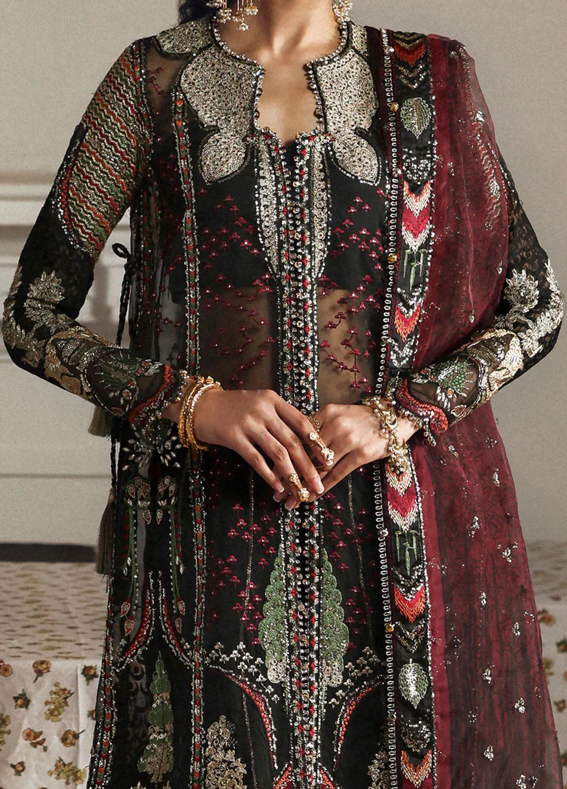 Shehnai By Afrozeh Embroidered Organza 3 Piece
